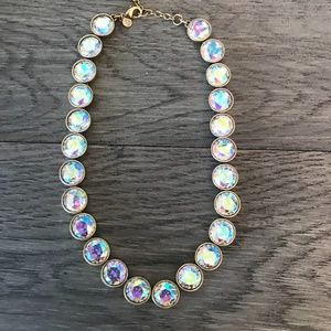 J Crew gold iridescent medium  brûlée necklace